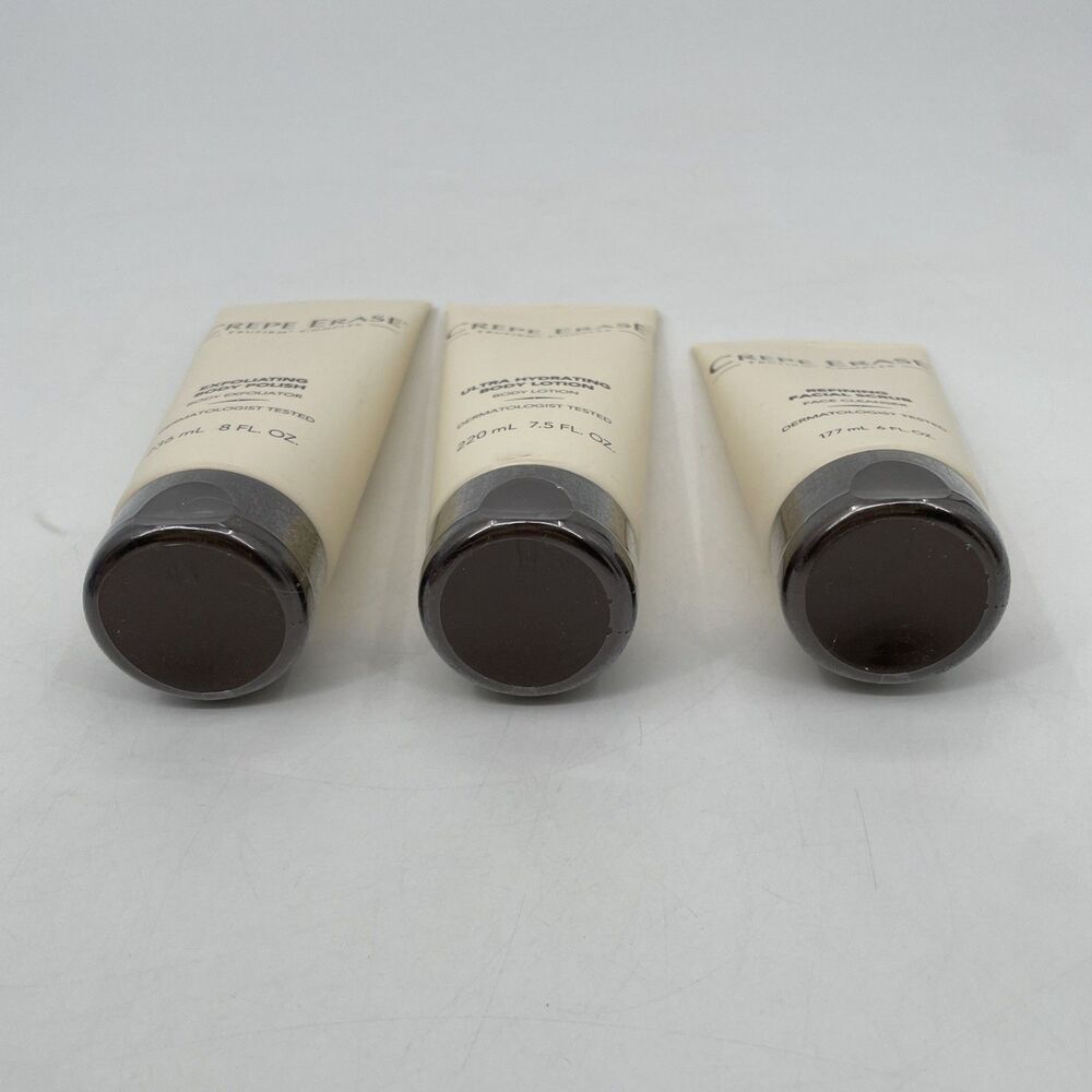 Crepe Erase Set TRUFIRM COMPLEX Facial Scrub 6oz Body Polish 8oz Body Lotion 7.5 - Picture 3 of 6